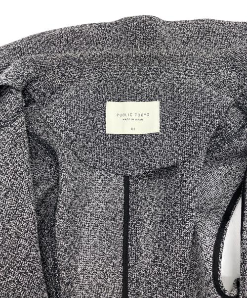 PUBLIC TOKYO（パブリックトウキョウ）PUBLIC TOKYO (パブリックトウキョウ) メッシュツイードジレ グレー サイズ:Sの古着・服飾アイテム