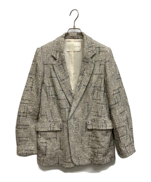qualite（カリテ）qualite (カリテ) ツイードジャケット ホワイト サイズ:36の古着・服飾アイテム