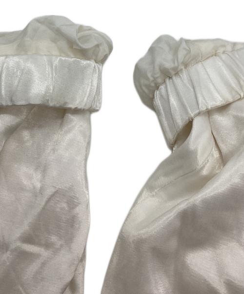JIL SANDER（ジルサンダー）JIL SANDER (ジルサンダー) バックロゴサテンブルゾン ホワイト サイズ:36の古着・服飾アイテム