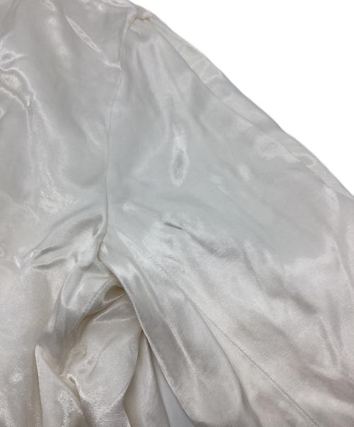 JIL SANDER（ジルサンダー）JIL SANDER (ジルサンダー) バックロゴサテンブルゾン ホワイト サイズ:36の古着・服飾アイテム