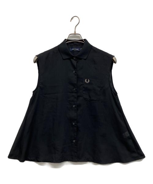 FRED PERRY（フレッドペリー）FRED PERRY (フレッドペリー) RAY BEAMS (レイ ビームス) 別注Knitted Collar Shirt ブラック サイズ:UK10 D36 EUR38 USA6の古着・服飾アイテム