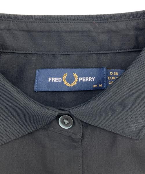 FRED PERRY（フレッドペリー）FRED PERRY (フレッドペリー) RAY BEAMS (レイ ビームス) 別注Knitted Collar Shirt ブラック サイズ:UK10 D36 EUR38 USA6の古着・服飾アイテム