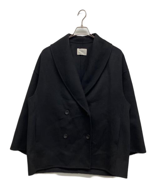 IENA（イエナ）IENA (イエナ) Super160 ショールカラーハーフコート ブラック サイズ:38の古着・服飾アイテム