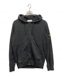 STONE ISLAND（ストーンアイランド）の古着「ロゴパッチガーメントダイジップパーカー」｜ブラック