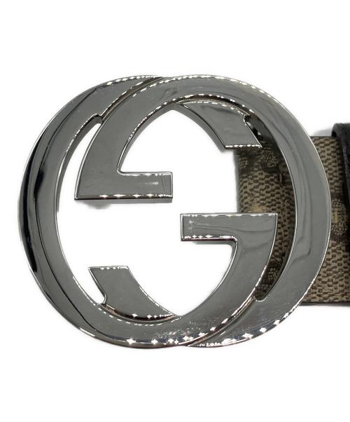 GUCCI（グッチ）GUCCI (グッチ) インターロッキングGバックルベルト ベージュの古着・服飾アイテム