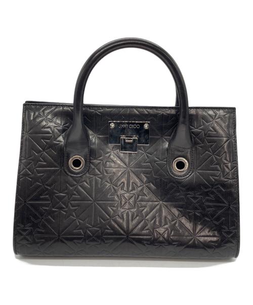 JIMMY CHOO（ジミーチュウ）JIMMY CHOO (ジミーチュウ) ライリースターエンボスバッグ ブラックの古着・服飾アイテム