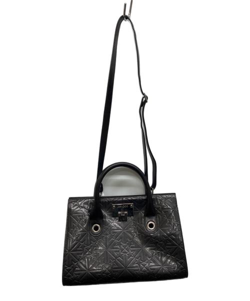 JIMMY CHOO（ジミーチュウ）JIMMY CHOO (ジミーチュウ) ライリースターエンボスバッグ ブラックの古着・服飾アイテム
