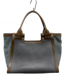 SMYTHSON（スマイソン）の古着「レザー切替トートバッグ」｜グレー