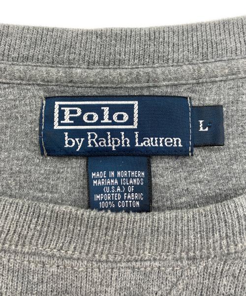 POLO RALPH LAUREN（ポロ・ラルフローレン）POLO RALPH LAUREN (ポロ・ラルフローレン) クルーネックスウェット グレー サイズ:Lの古着・服飾アイテム