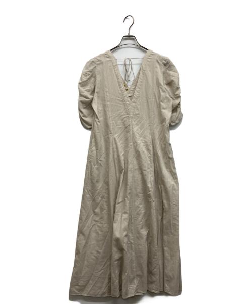 ne quittez pas（ヌキテパ）ne quittez pas (ヌキテパ) eclat (エクラ) シャドーストライプワンピース ベージュ サイズ:Freeの古着・服飾アイテム