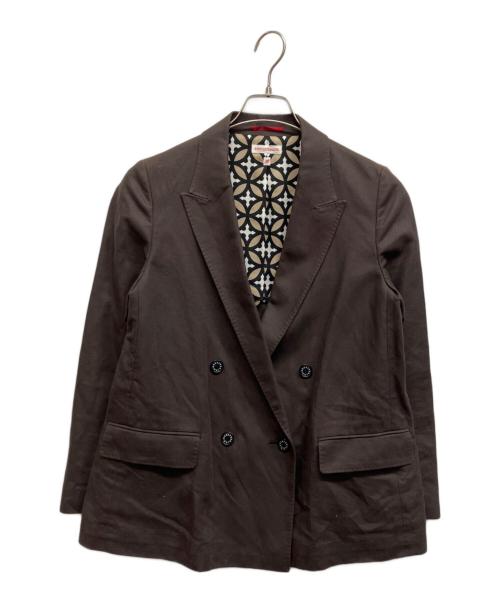 DRESSTERIOR（ドレステリア）DRESSTERIOR (ドレステリア) コットンリネンダブルジャケット ブラウン サイズ:36の古着・服飾アイテム