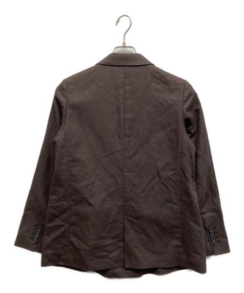 DRESSTERIOR（ドレステリア）DRESSTERIOR (ドレステリア) コットンリネンダブルジャケット ブラウン サイズ:36の古着・服飾アイテム