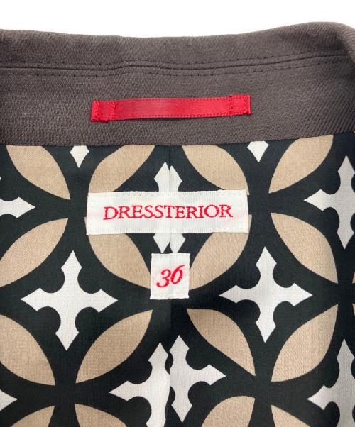 DRESSTERIOR（ドレステリア）DRESSTERIOR (ドレステリア) コットンリネンダブルジャケット ブラウン サイズ:36の古着・服飾アイテム