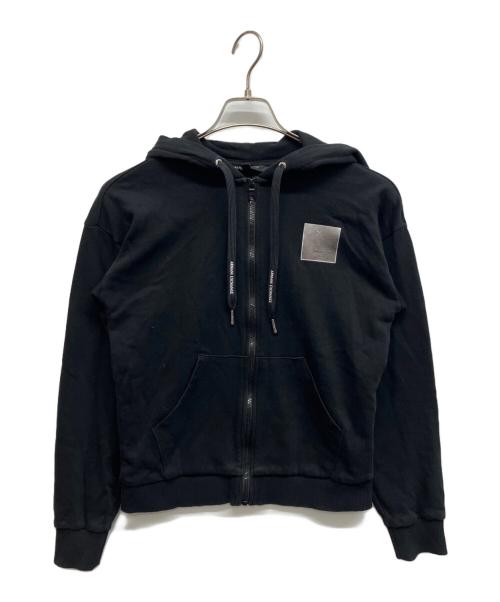 ARMANI EXCHANGE（アルマーニ エクスチェンジ）ARMANI EXCHANGE (アルマーニ エクスチェンジ) ジップパーカー ブラック サイズ:XSの古着・服飾アイテム