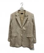 theoryセオリー）の古着「Linear Check Straight Blazer」｜ベージュ