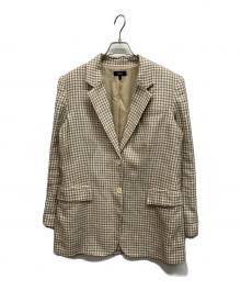 theory（セオリー）の古着「Linear Check Straight Blazer」｜ベージュ