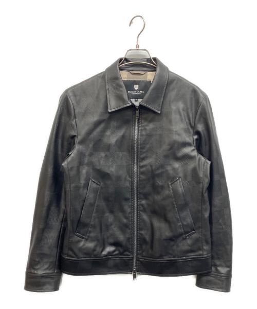 BURBERRY BLACK LABEL（バーバリーブラックレーベル）BURBERRY BLACK LABEL (バーバリーブラックレーベル) シャドーチェックジップアップジャケット ブラック サイズ:Mの古着・服飾アイテム