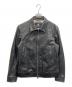 BURBERRY BLACK LABEL（バーバリーブラックレーベル）の古着「シャドーチェックジップアップジャケット」｜ブラック