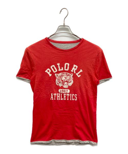 POLO RALPH LAUREN（ポロ・ラルフローレン）POLO RALPH LAUREN (ポロ・ラルフローレン) リバーシブルTシャツ レッド×グレー サイズ:下記参照の古着・服飾アイテム