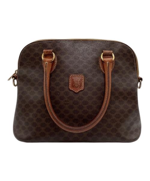 CELINE（セリーヌ）CELINE (セリーヌ) マカダム柄ミニボストンバッグ ブラウンの古着・服飾アイテム