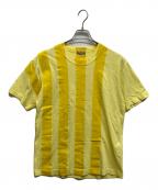 COMME des GARCONS HOMMEコムデギャルソン オム）の古着「ストライプTシャツ」｜イエロー