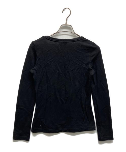 BURBERRY BLUE LABEL（バーバリー ブルー レーベル）BURBERRY BLUE LABEL (バーバリー ブルー レーベル) ロゴプリントニット ブラック サイズ:38の古着・服飾アイテム