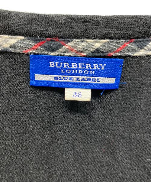 BURBERRY BLUE LABEL（バーバリー ブルー レーベル）BURBERRY BLUE LABEL (バーバリー ブルー レーベル) ロゴプリントニット ブラック サイズ:38の古着・服飾アイテム
