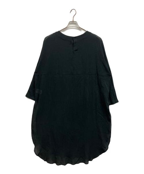 KAGURE（カグレ）KAGURE (カグレ) ガーゼロングチュニック ブラック サイズ:Freeの古着・服飾アイテム