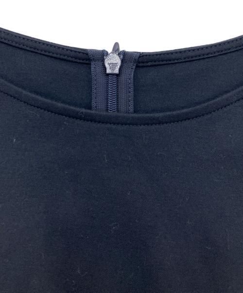 BLUE LABEL CRESTBRIDGE（ブルーレーベルクレストブリッジ）BLUE LABEL CRESTBRIDGE (ブルーレーベルクレストブリッジ) モックロディーシルケットワンピース ネイビー サイズ:36の古着・服飾アイテム