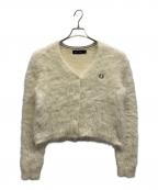 FRED PERRYフレッドペリー）の古着「フラッフィー ニット カーディガン」｜ホワイト