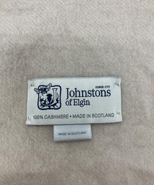 JOHNSTONS OF ELGIN（ジョンストンズ オブ エルガン）JOHNSTONS OF ELGIN (ジョンストンズ オブ エルガン) カシミヤストール アイボリーの古着・服飾アイテム