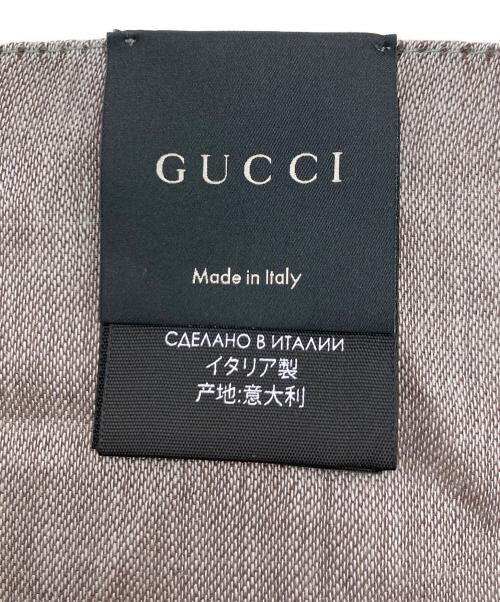 GUCCI（グッチ）GUCCI (グッチ) GG柄ウール×シルクストール ブラウンの古着・服飾アイテム