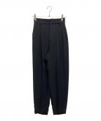 6(ROKU) BEAUTY&YOUTHロク ビューティーアンドユース）の古着「GEORGETTE TUCK PANTS 2」｜ブラック