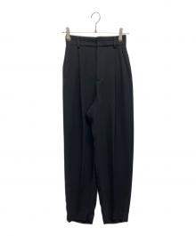 6(ROKU) BEAUTY&YOUTH（ロク ビューティーアンドユース）の古着「GEORGETTE TUCK PANTS 2」｜ブラック