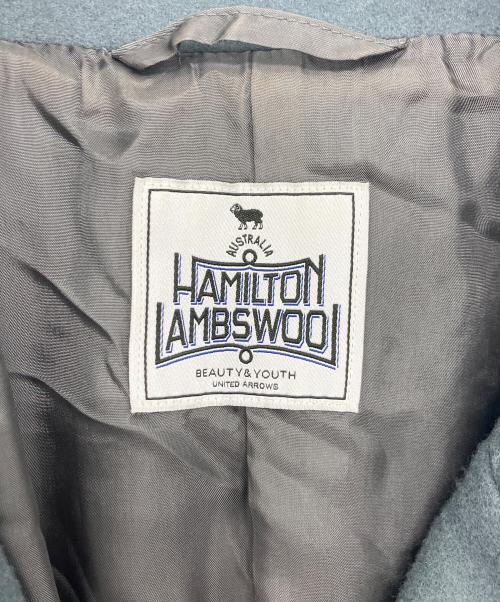 BEAUTY&YOUTH UNITED ARROWS（ビューティーアンドユースユナイテッドアローズ）BEAUTY&YOUTH UNITED ARROWS (ビューティーアンドユースユナイテッドアローズ) HAMILTON WOOL MIX メルトンロングPコート グリーン サイズ:Mの古着・服飾アイテム