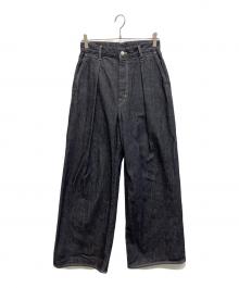 Graphpaper（グラフペーパー）の古着「Selvage Denim Two Tuck Wide Pants」｜インディゴ