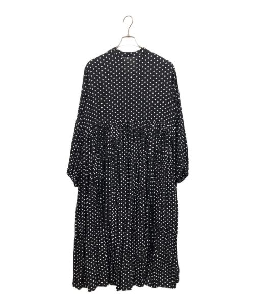 BEARDSLEY（ビアズリー）BEARDSLEY (ビアズリー) ドットギャザーワンピース ブラック サイズ:2の古着・服飾アイテム