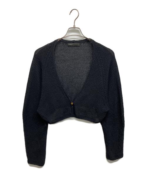 Noble（ノーブル）Noble (ノーブル) ペーパーヤーンカノコショートVネックカーディガン グレー サイズ:Freeの古着・服飾アイテム