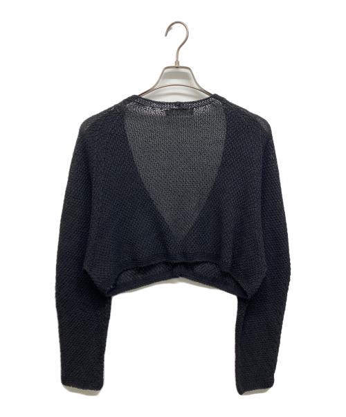 Noble（ノーブル）Noble (ノーブル) ペーパーヤーンカノコショートVネックカーディガン グレー サイズ:Freeの古着・服飾アイテム