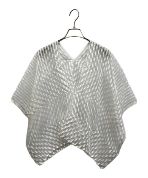 me ISSEY MIYAKE（ミーイッセイ ミヤケ）me ISSEY MIYAKE (ミーイッセイ ミヤケ) シアーボレロカーディガン ホワイト サイズ:Freeの古着・服飾アイテム