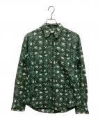 DRIES VAN NOTENドリスヴァンノッテン）の古着「総柄シャツ」｜グリーン
