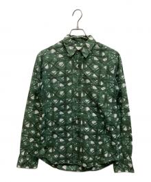 DRIES VAN NOTEN（ドリスヴァンノッテン）の古着「総柄シャツ」｜グリーン