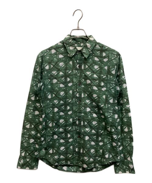 DRIES VAN NOTEN（ドリスヴァンノッテン）DRIES VAN NOTEN (ドリスヴァンノッテン) 総柄シャツ グリーン サイズ:44の古着・服飾アイテム