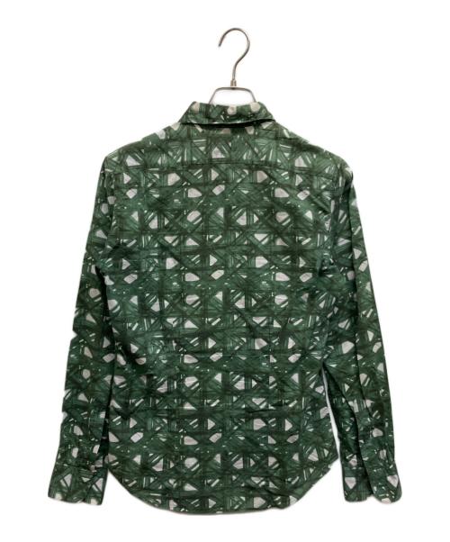 DRIES VAN NOTEN（ドリスヴァンノッテン）DRIES VAN NOTEN (ドリスヴァンノッテン) 総柄シャツ グリーン サイズ:44の古着・服飾アイテム