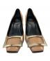 中古・古着 Roger Vivier (ロジェ ヴィヴィエ) トランペット パテントレザー パンプス ベージュ サイズ:23.5cm：15000円