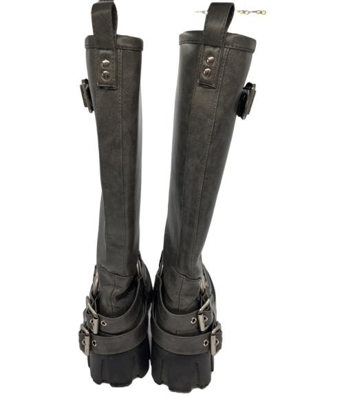 darich（ダーリッチ）Darich (ダーリッチ) ハーネスレザーロングブーツ グレー サイズ:不明の古着・服飾アイテム