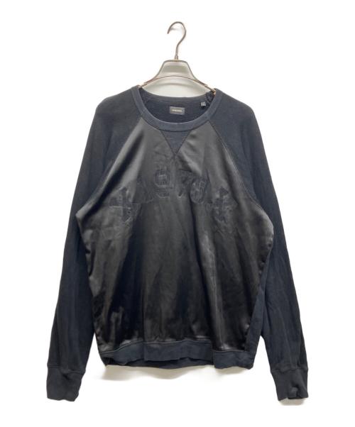 DIESEL（ディーゼル）DIESEL (ディーゼル) X1978Xラグランスウェット ブラック サイズ:Lの古着・服飾アイテム