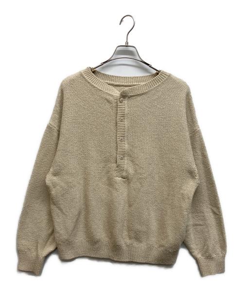 FRAMeWORK（フレームワーク）FRAMeWORK (フレームワーク) カノコ2WAYヘンリーニット アイボリー サイズ:Freeの古着・服飾アイテム