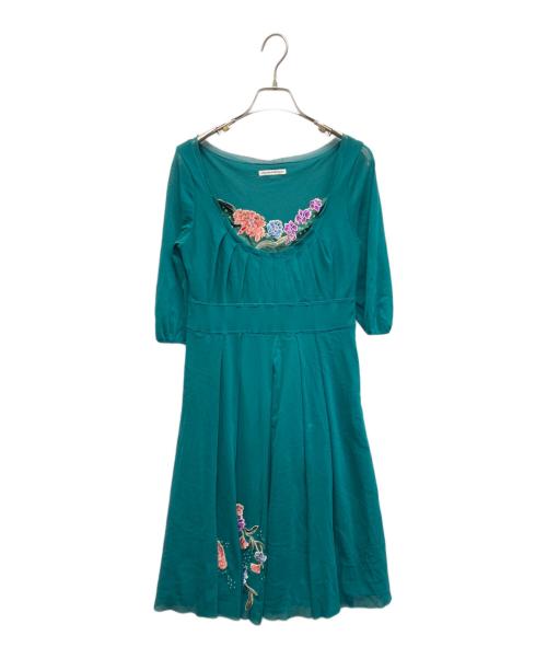 VIVIENNE TAM（ヴィヴィアンタム）VIVIENNE TAM (ヴィヴィアンタム) パワーネットワンピース グリーン サイズ:1の古着・服飾アイテム