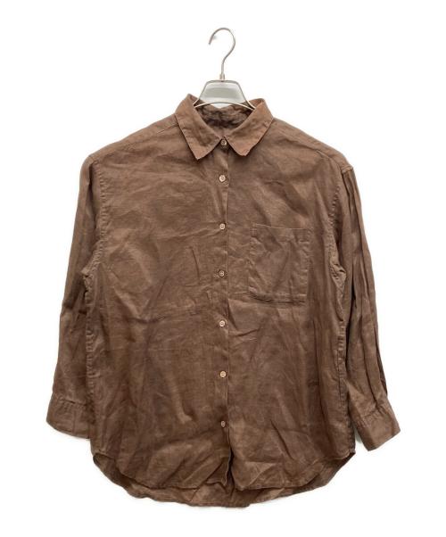 JOURNAL STANDARD（ジャーナルスタンダード）JOURNAL STANDARD (ジャーナルスタンダード) リネンシャツ ブラウン サイズ:Freeの古着・服飾アイテム